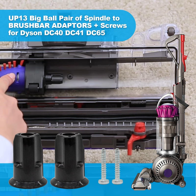 SuperDi UP13 Big Ball Pair of Spindle to BRUSHBAR ADAPTORS + Screws Replacement for Dyson DC40 DC41 DC65 - Image 4